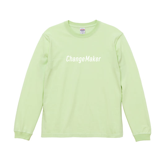 Change Maker ユニセックス ロングスリーブ Tシャツ ライムイエロー